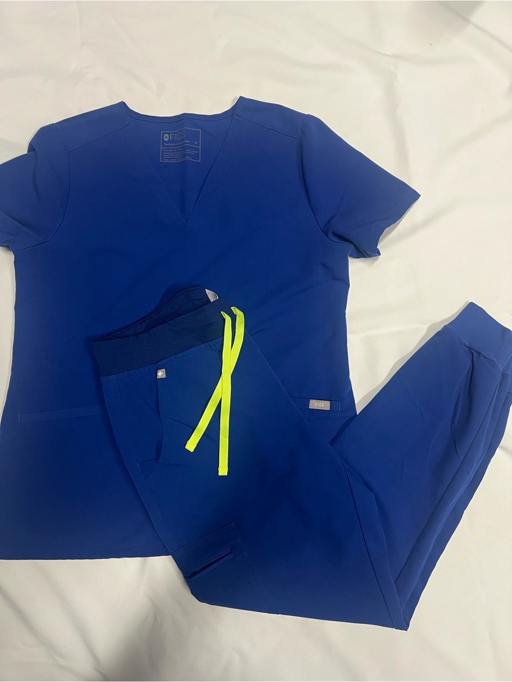FIGS scrub set in electric blue